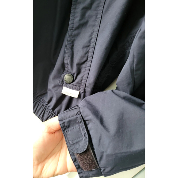 London Fog Men's Size Large Dark Navy Blue Golf Windbreaker Zip Up Button Jacket - Picture 2 of 11